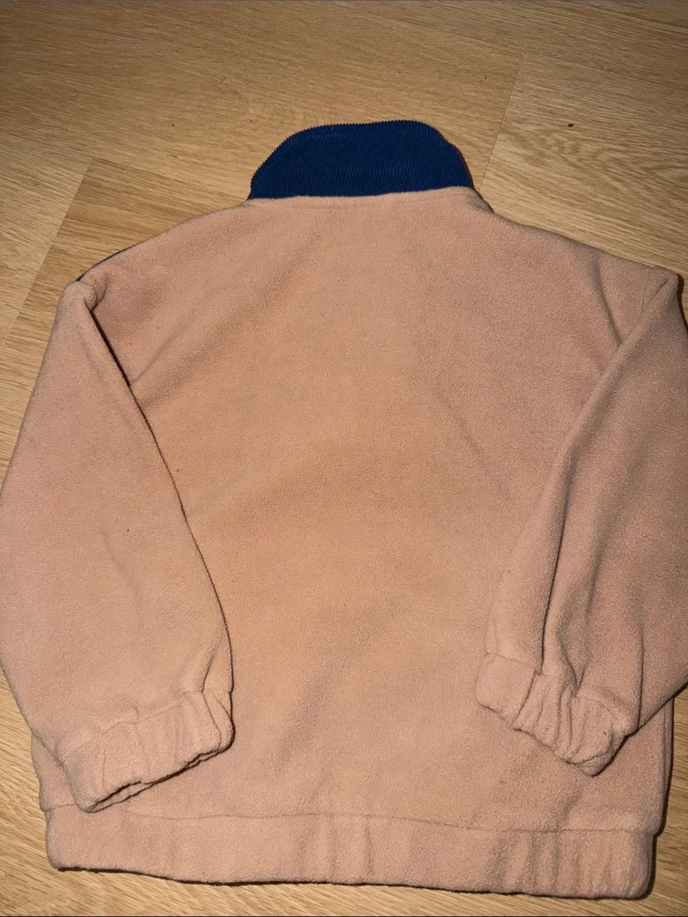 Cotton On Kids Fleece Pullover Jacket in Navy & Tan